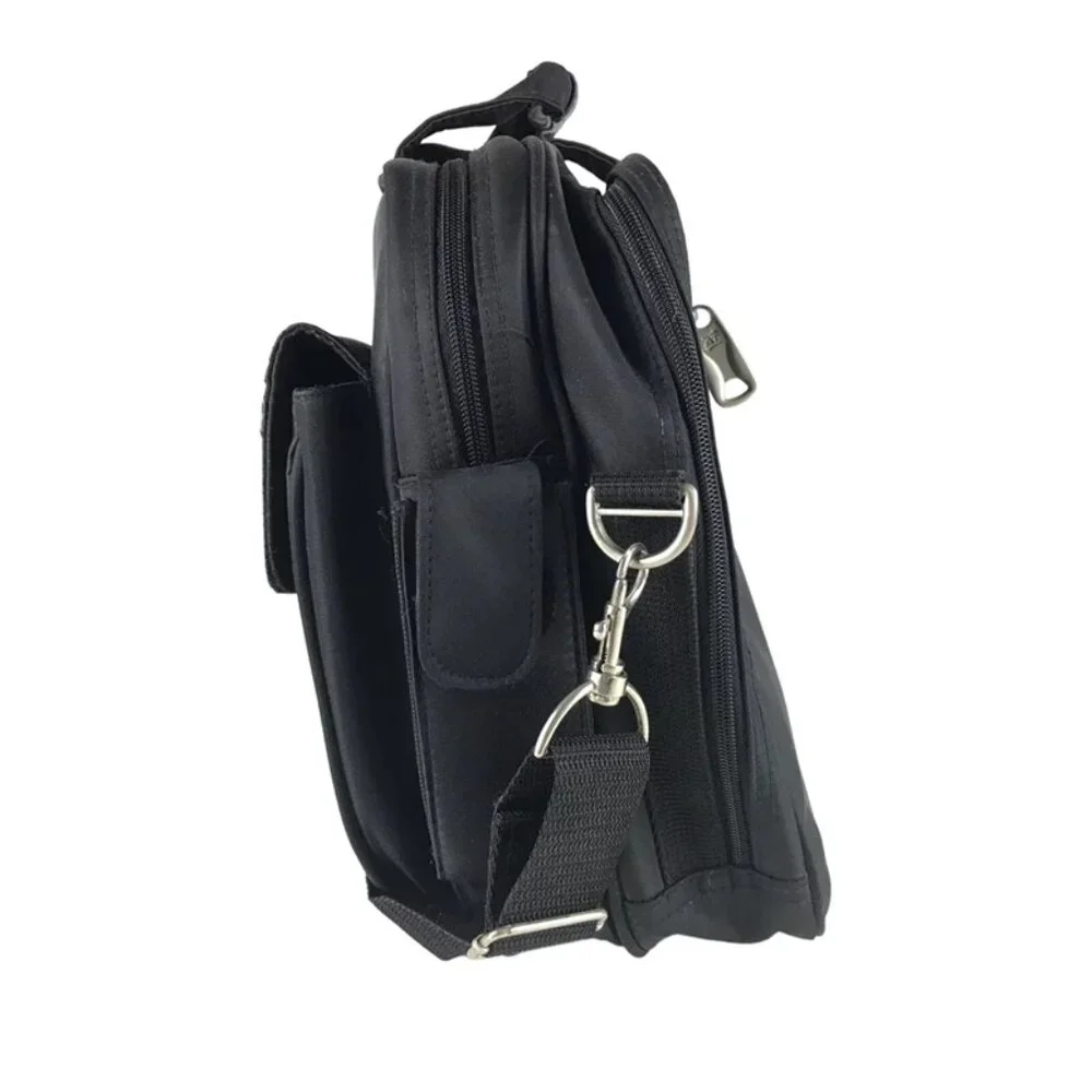 American Tourister Unisex Adults Black Nylon Divider Double Handles‎ Laptop Bag